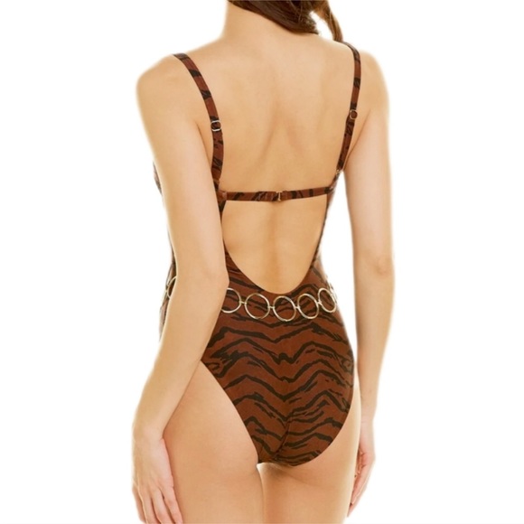 WeWoreWhat Danielle 3.0 Tiger-Print One-Piece Swimsuit - Picture 2 of 2